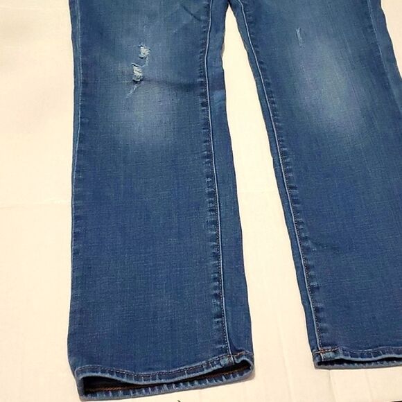 J. Crew Factory Medium Wash Distressed Mid Rise Straight Leg Jeans 27 - Picture 8 of 15